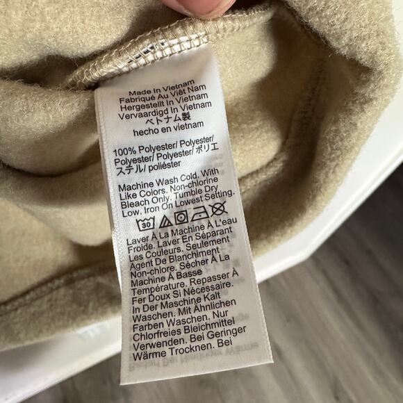 J.Crew Bouclé Shirt Jacket WMNS S Tan Soft Fleece Gold Buttons Pockets Collared - Picture 7 of 8